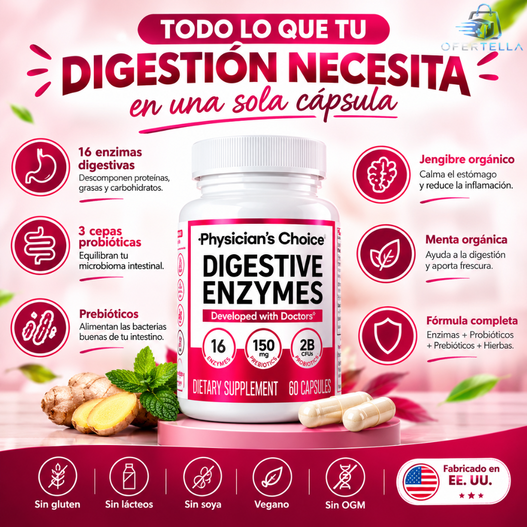 DIGESTIVE ENZYMES – PHYSICIAN'S CHOICE🌿